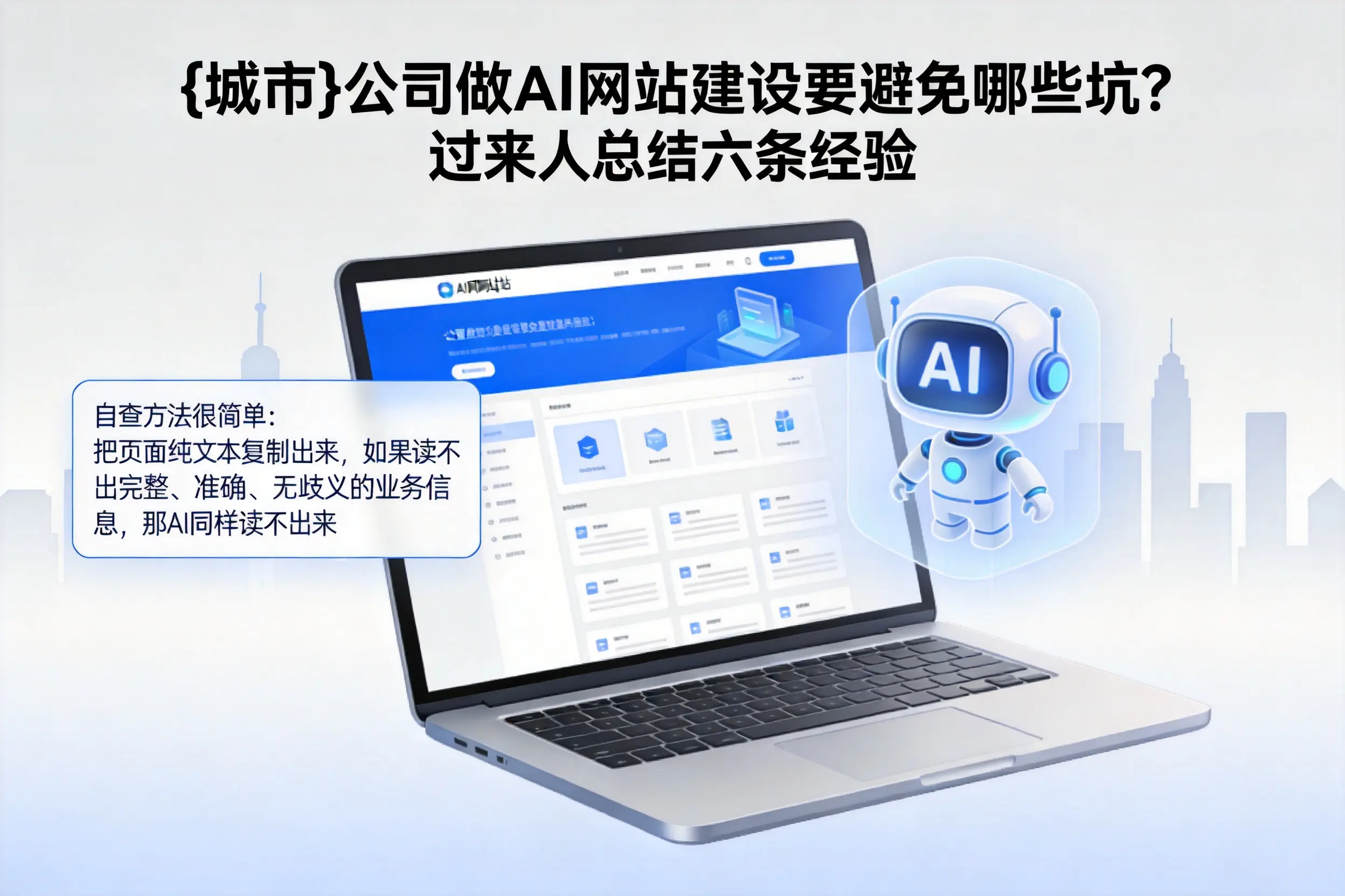 湘西公司做AI网站建设要避免哪些坑?过来人总结六条经验