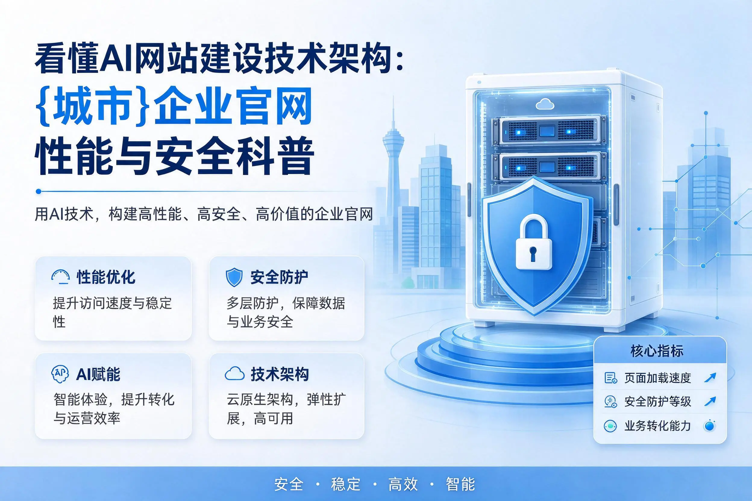 看懂AI网站建设技术架构:湘西企业官网性能与安全科普