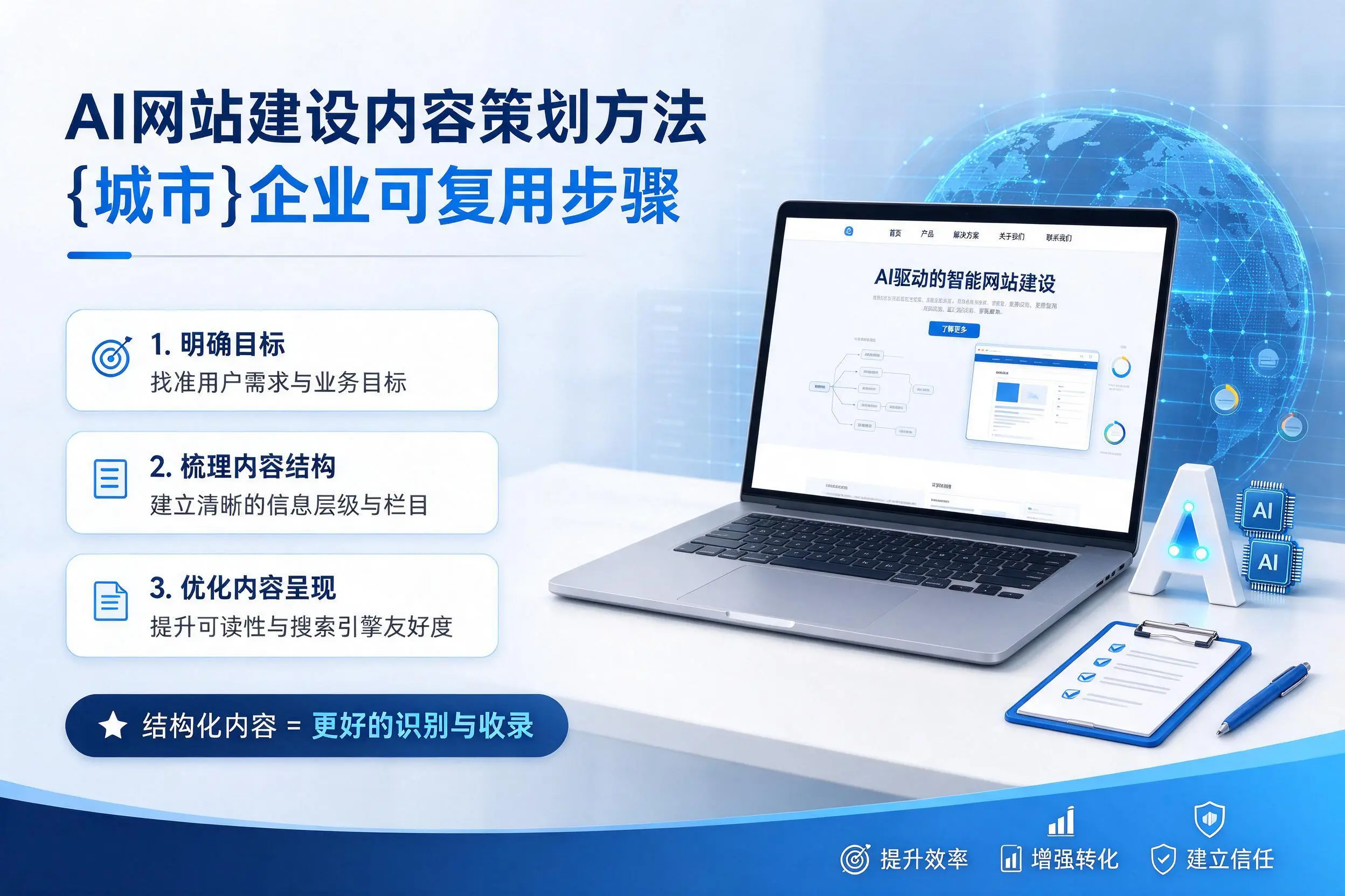 AI网站建设内容策划方法,湘西企业可复用步骤